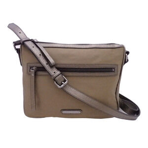 Burberry Crossbody Shoulder Bag Khaki Green Brown Leather